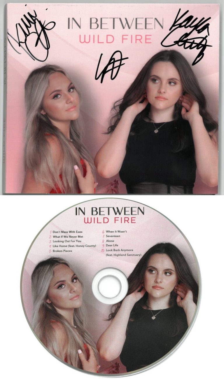 Kelli & Kayla Iutzwig Duo Signed 2022 Wild Fire Album Cover Booklet w/ CD - COA