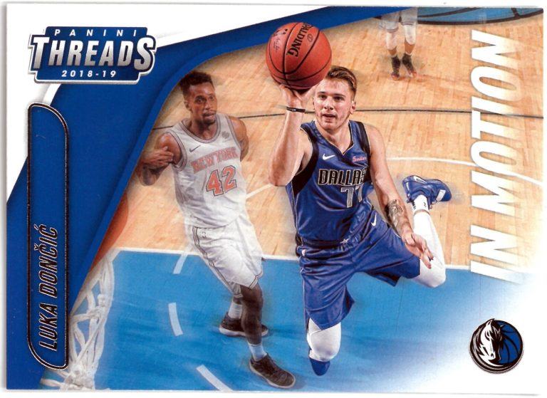 Luka Doncic 2018-19 Panini Threads in Motion Rookie Card (RC) #15 (Mavericks)