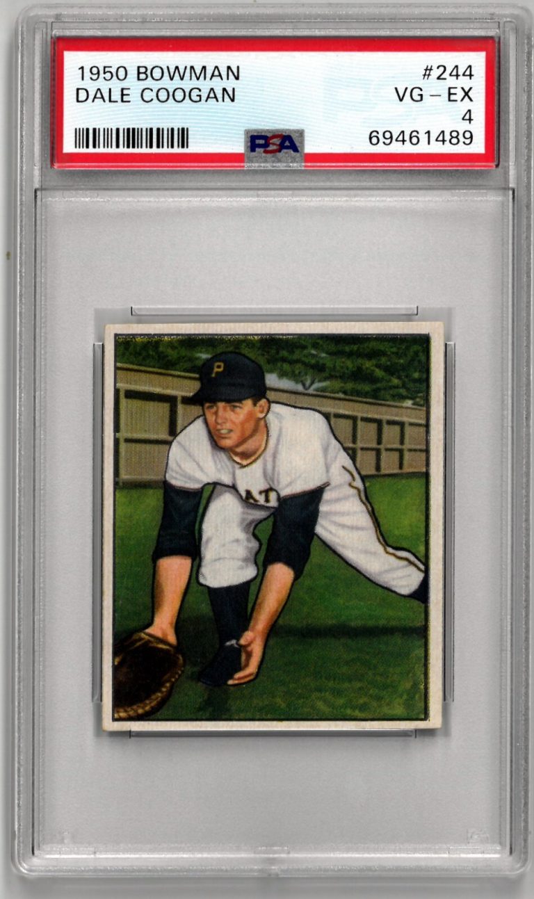 Dale Coogan 1950 Bowman Card #244 - PSA Graded 4 VG-EX (Pittsburgh Pirates)