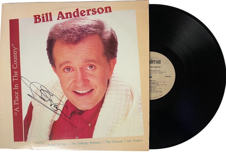 Bill Anderson signed 1986 A Place In The Country Album Cover/LP/Vinyl Record-JSA