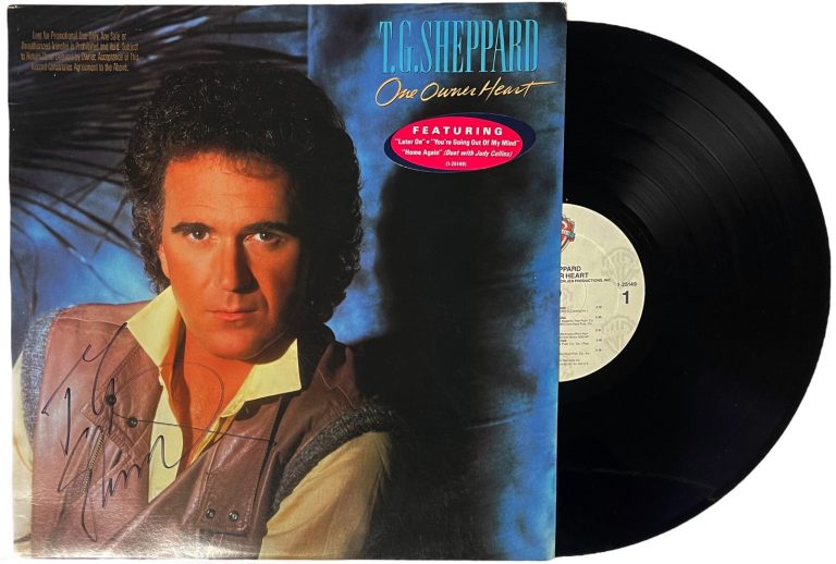 T.G. Sheppard signed 1984 One Owner Heart Album Cover/LP/Vinyl Record- JSA