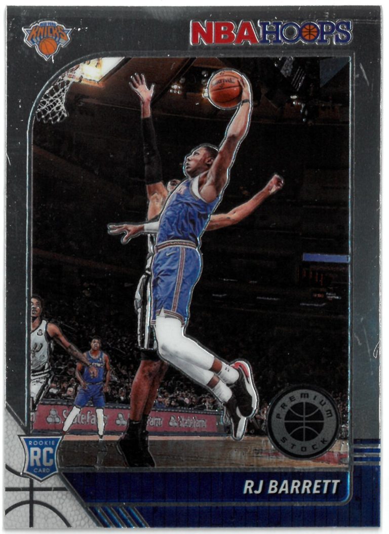 RJ (R.J.) Barrett 2019-20 Panini NBA Hoops Premium Stock Rookie Card (RC) #201