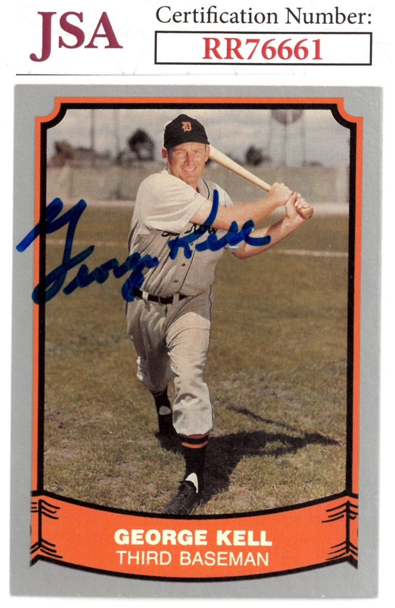George Kell signed 1988 Pacific Baseball Legends Card #69- JSA #RR76661