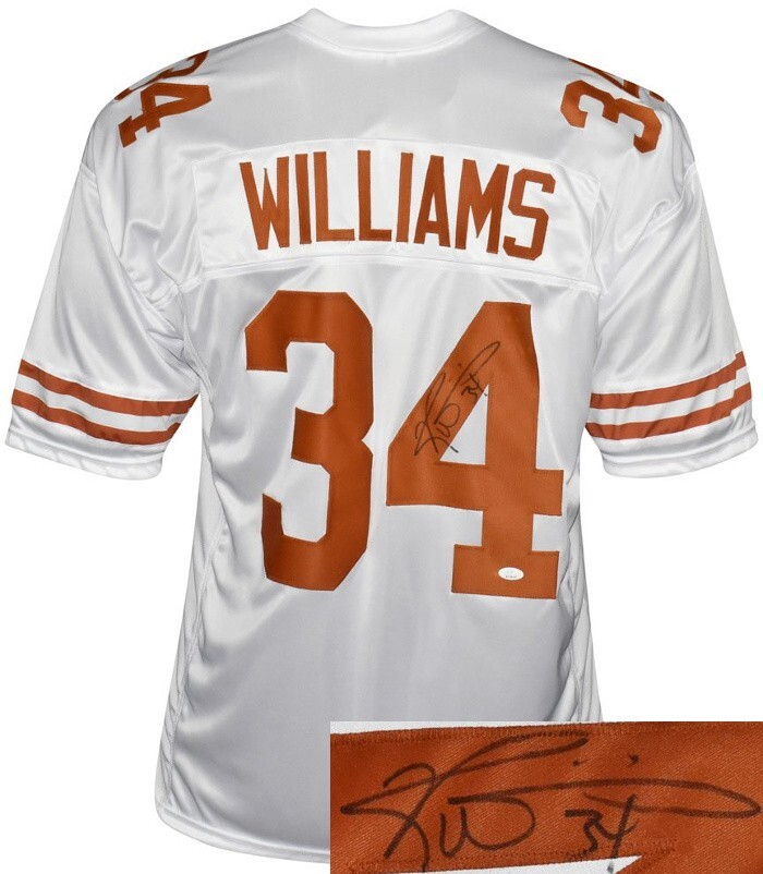 Ricky Williams signed Texas  TB Custom Stitched College Style Jersey XL - JSA
