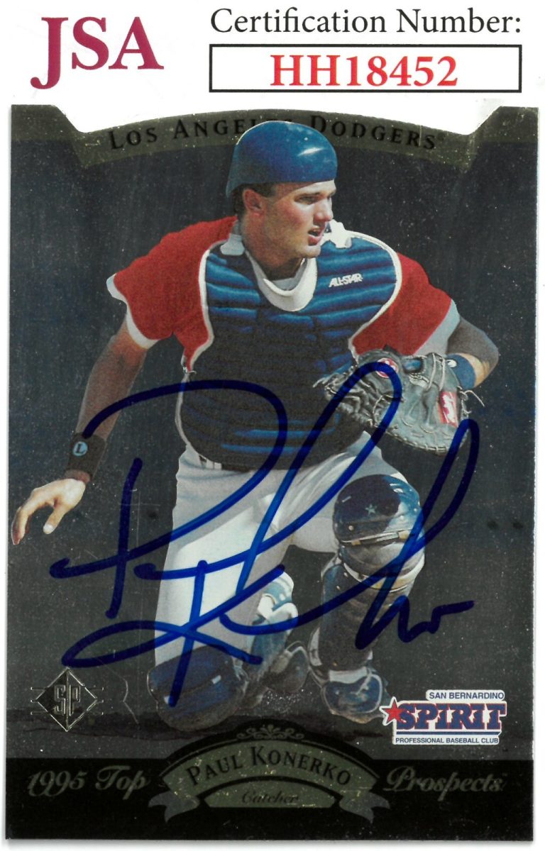 Paul Konerko signed 1995 SP Top Prospects Rookie On Card Auto (RC) #77- JSA