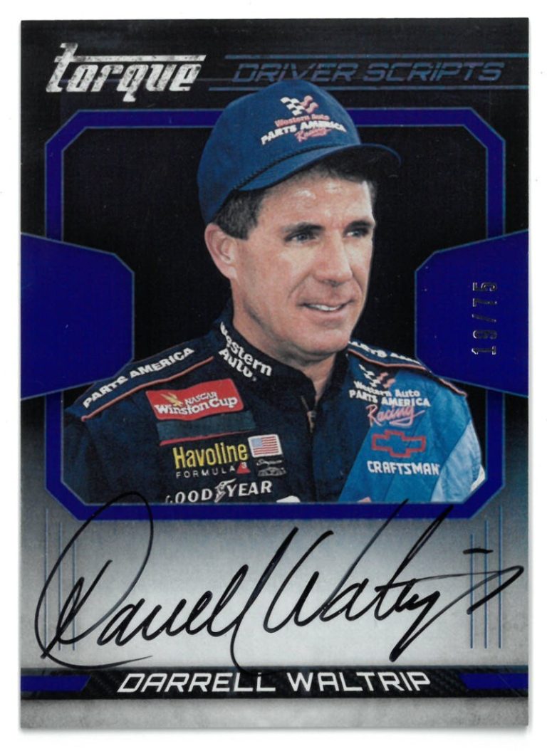 Darrell Waltrip signed 2017 Panini Torque Racing Driver Scripts On Card Auto