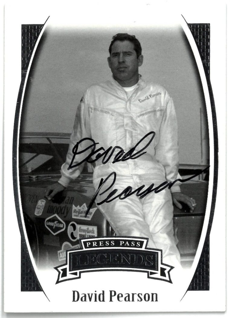David Pearson signed 2007 Press Pass Legends On Card Auto #15