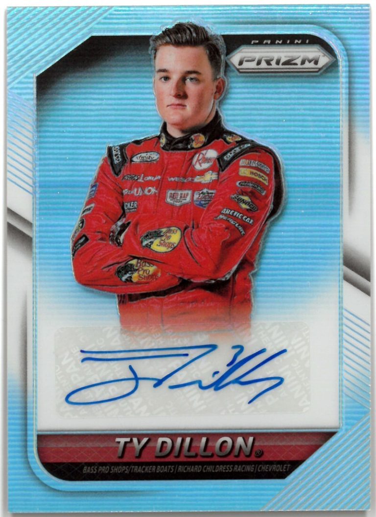 TY Dillon signed 2016 Panini Prizm Racing NASCAR Auto Card #TD