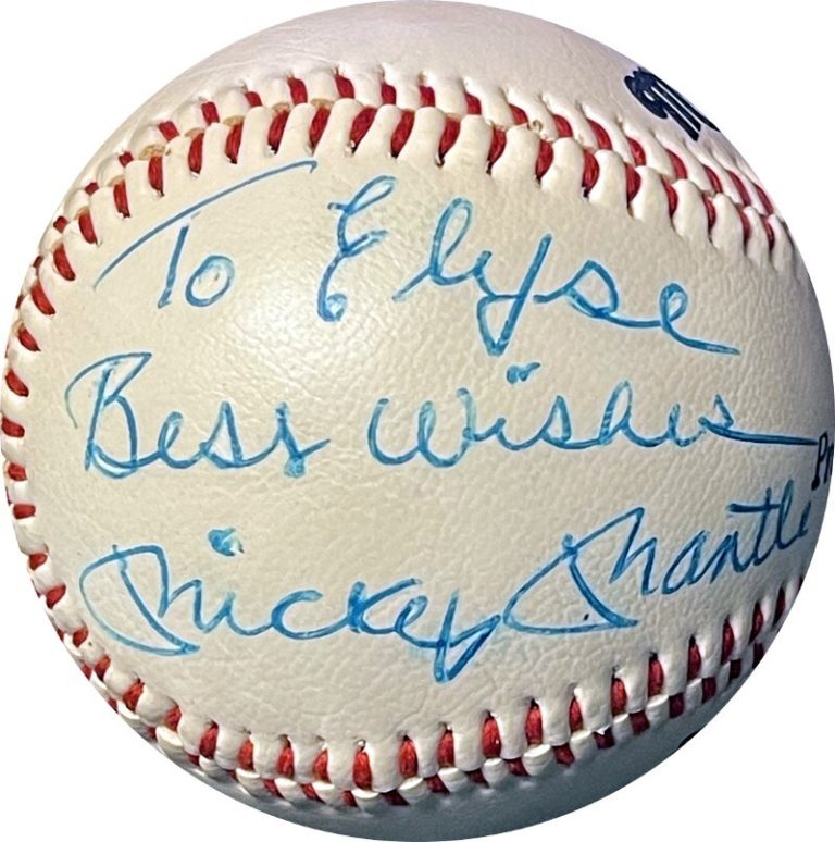 Mickey Mantle Signed Markwort S88 Practice League Baseball- Beckett Rev To Elyse