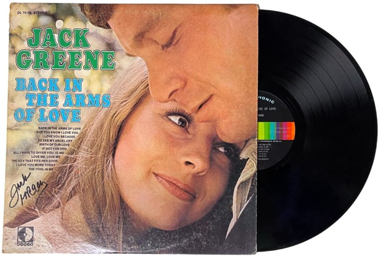 Jack Greene signed 1969 Back in the Arms of Love Album Cover/LP/Vinyl Record-JSA
