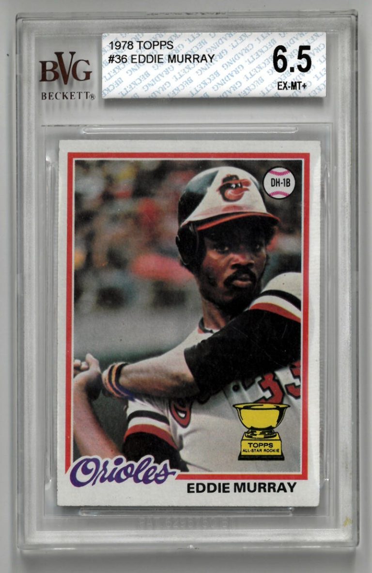Eddie Murray 1978 Topps All-Star Rookie Card RC #36- BVG Graded 6.5 EX-MT+ Sub