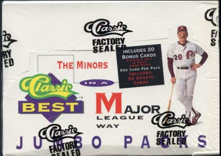 1991 Classic Best Minors Baseball Jumbo Box- Factory Sealed  NEW (Schmidt Auto?)