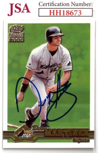 Dave Martinez signed 2000 Pacific Paramount Baseball On Card Auto #230- JSA