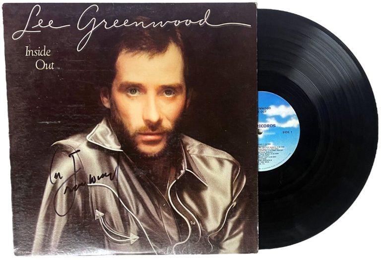 Lee Greenwood signed 1982 Inside Out Album Cover/LP/Vinyl Record- JSA
