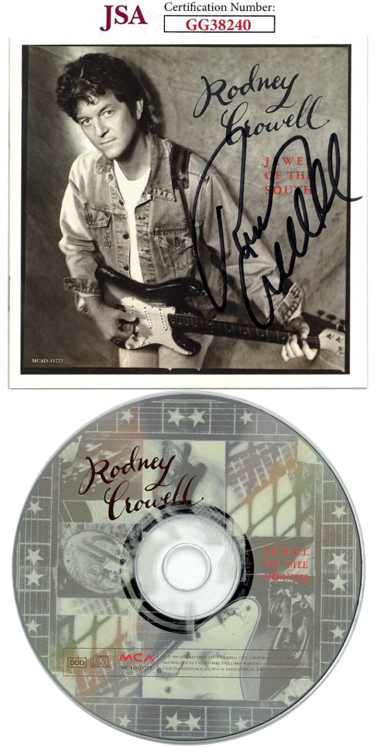 Rodney Crowell signed 1995 Jewel of the South Album Cover Booklet w/ CD- JSA