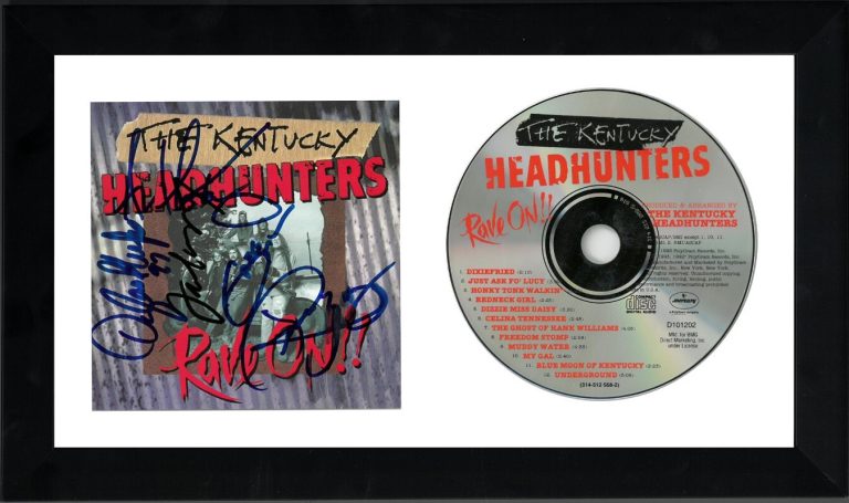 The Kentucky Headhunters signed 1993 Rave On!! Album Cover Booklet CD 5 SIG- JSA
