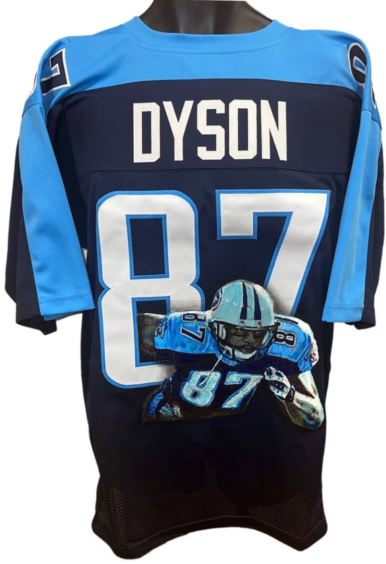 Kevin Dyson Tennessee Hand Painted 1/1 Custom  Stitch Pro Style TB Jersey #87 XL