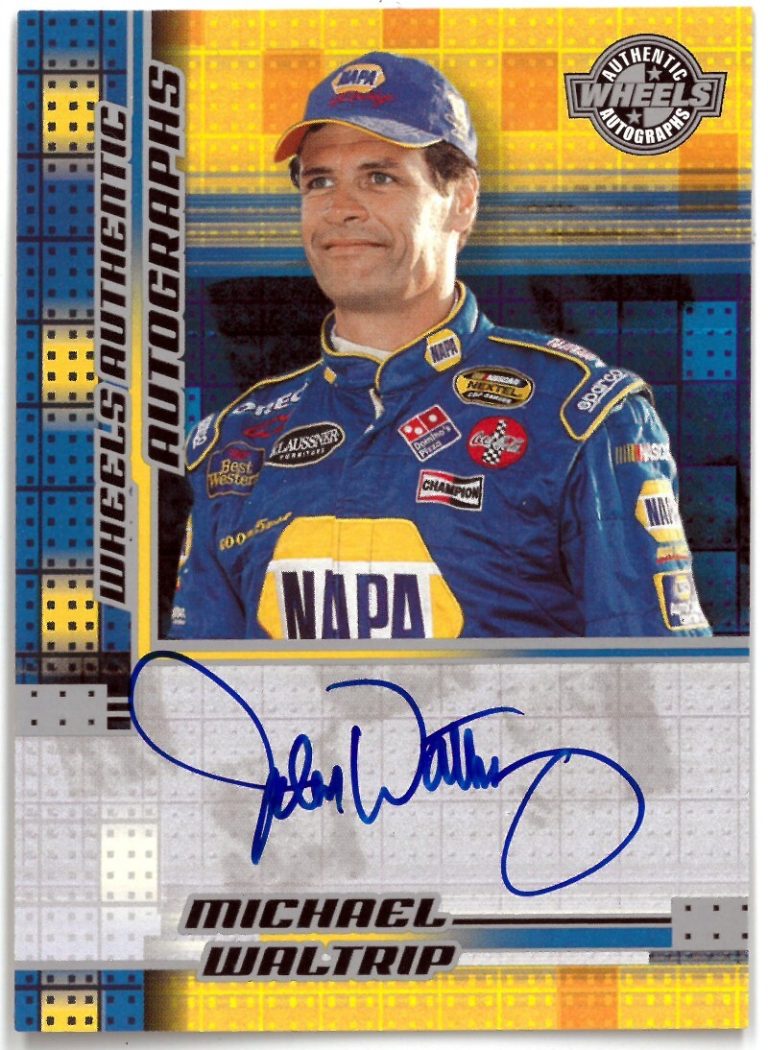 Michael Waltrip signed 2004 Wheels Authentic Autographs NASCAR On Card Auto