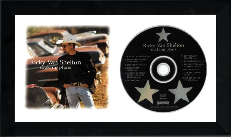 Ricky Van Shelton signed 1997 making plans Album Cover Booklet w/CD Framed- JSA