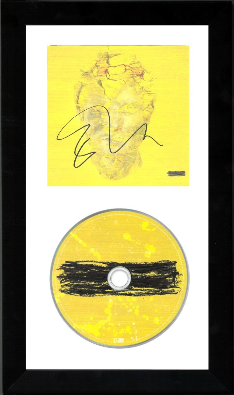 Ed Sheeran signed 2023 Subtract Art Card/Book/CD Framed - COA (Eyes Closed/Boat)
