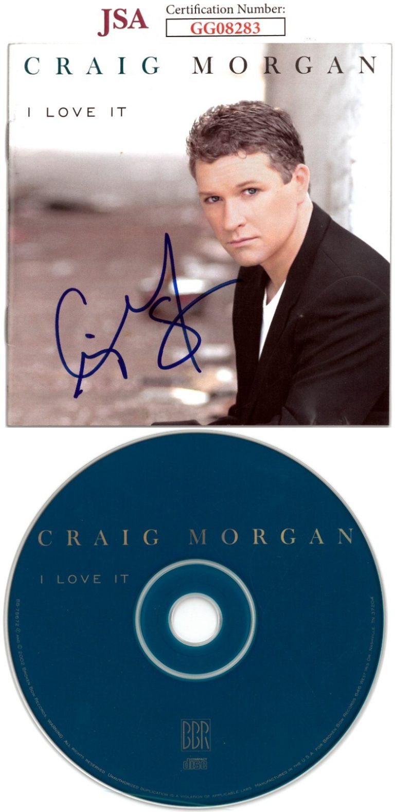 Craig Morgan signed 2002 I Love It Album Cover Booklet w/ CD & Case- JSA