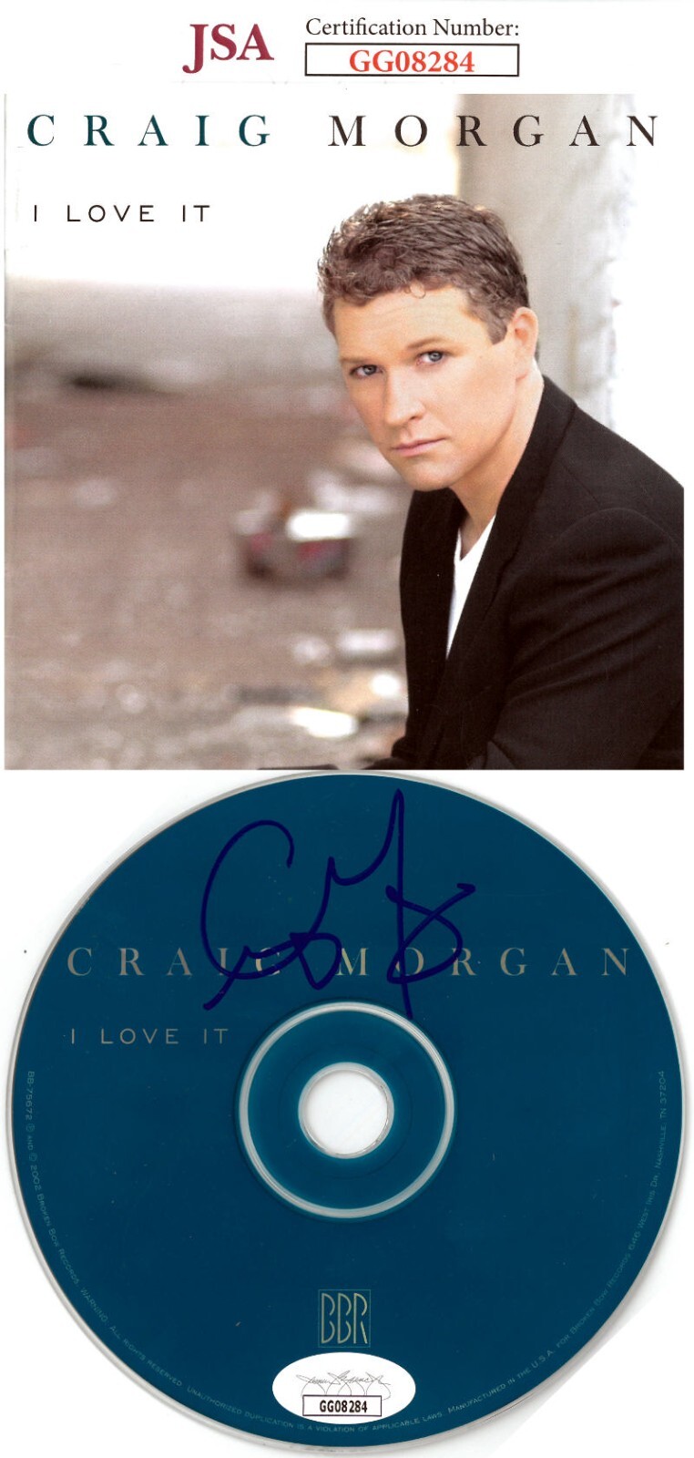 Craig Morgan signed 2002 I Love It Album CD w/Cover Booklet & Case- JSA