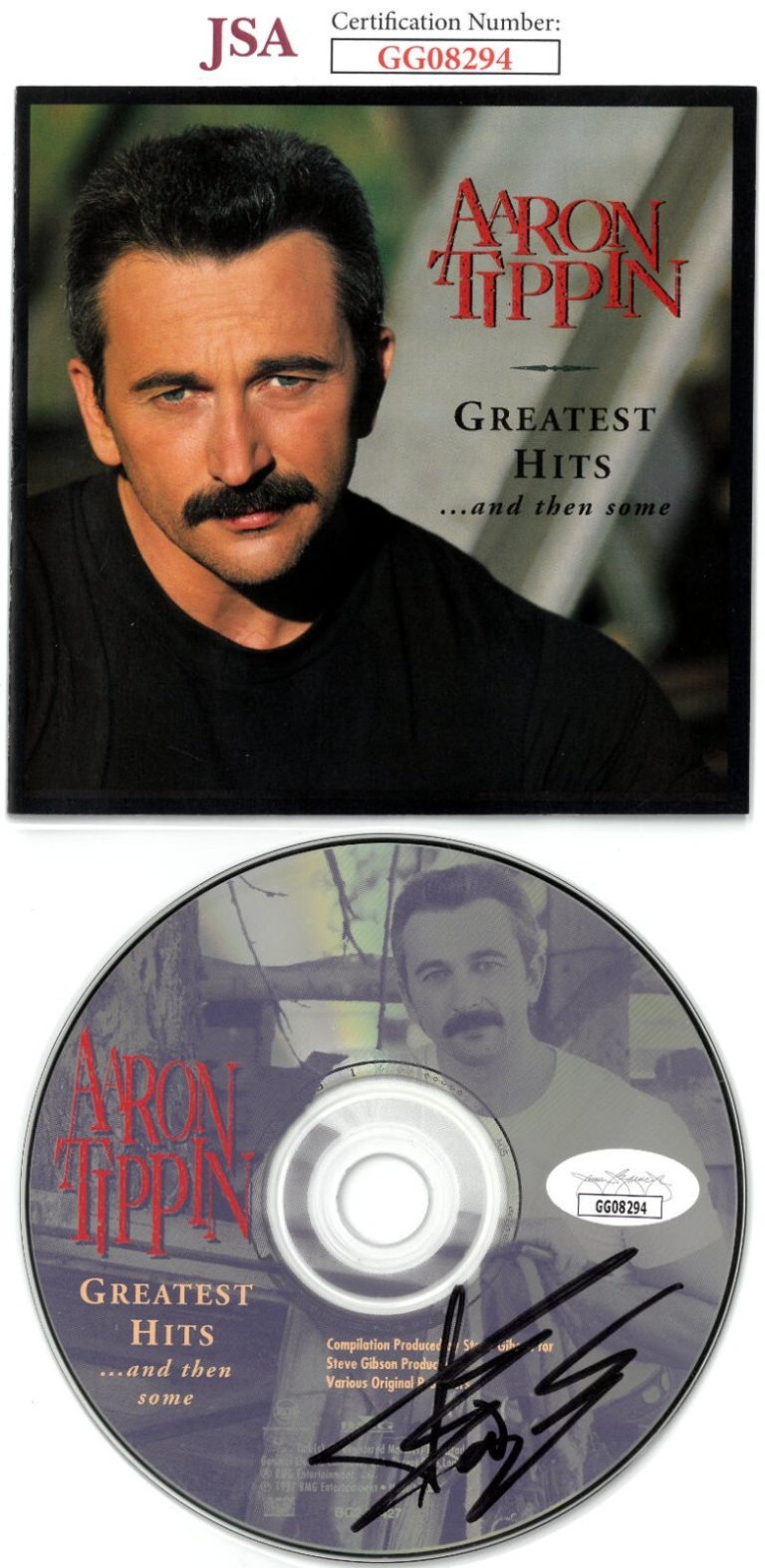 Aaron Tippin signed 1997 Greatest Hits... and then some Album CD w/Cover - JSA
