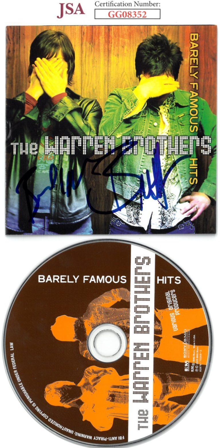 The Warren Brothers dual signed 2005 Barely Famous Hits Album Booklet/CD - JSA