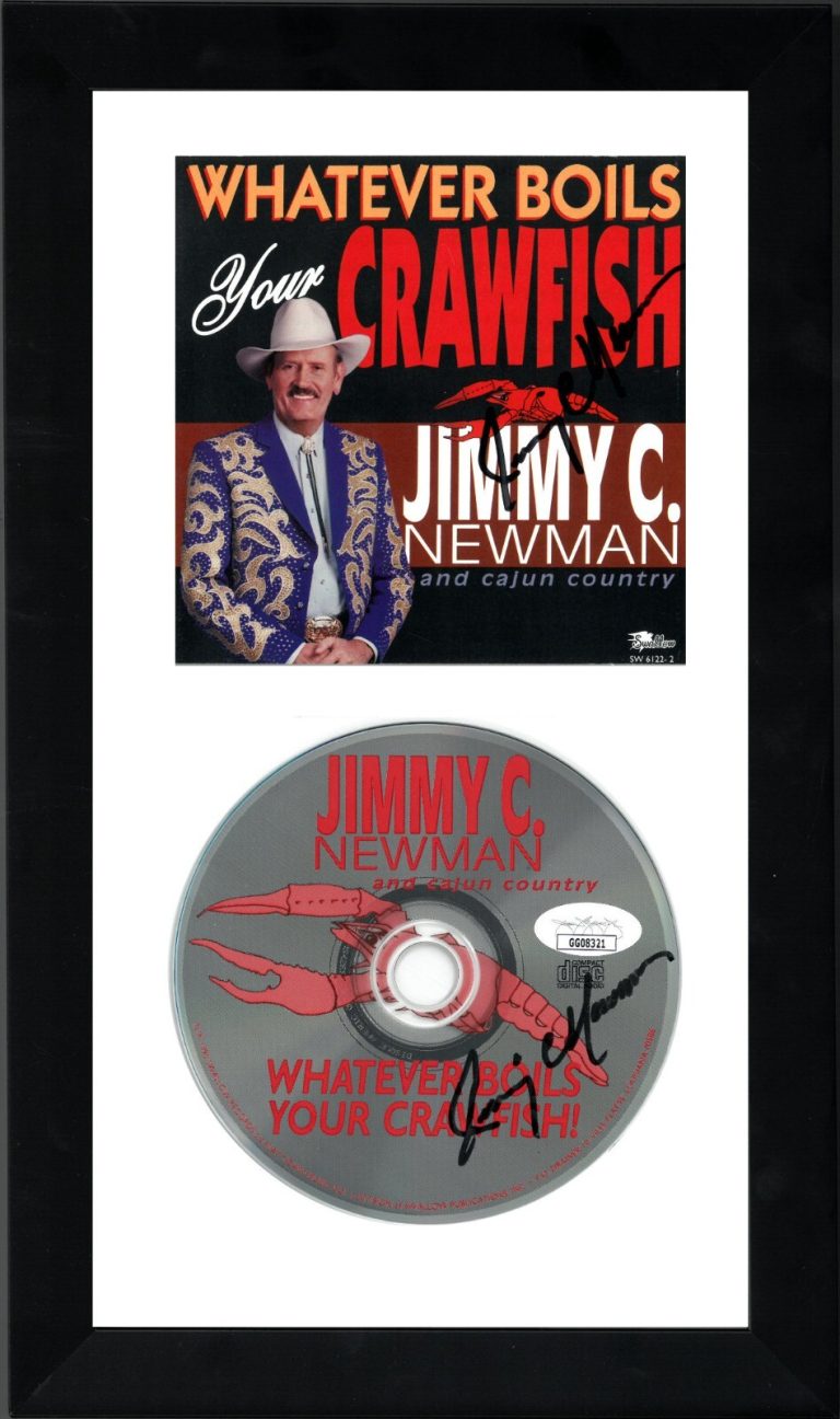 Jimmy C. Newman signed 1995 Whatever Boils Your Crawfish Album Cover/CD- JSA
