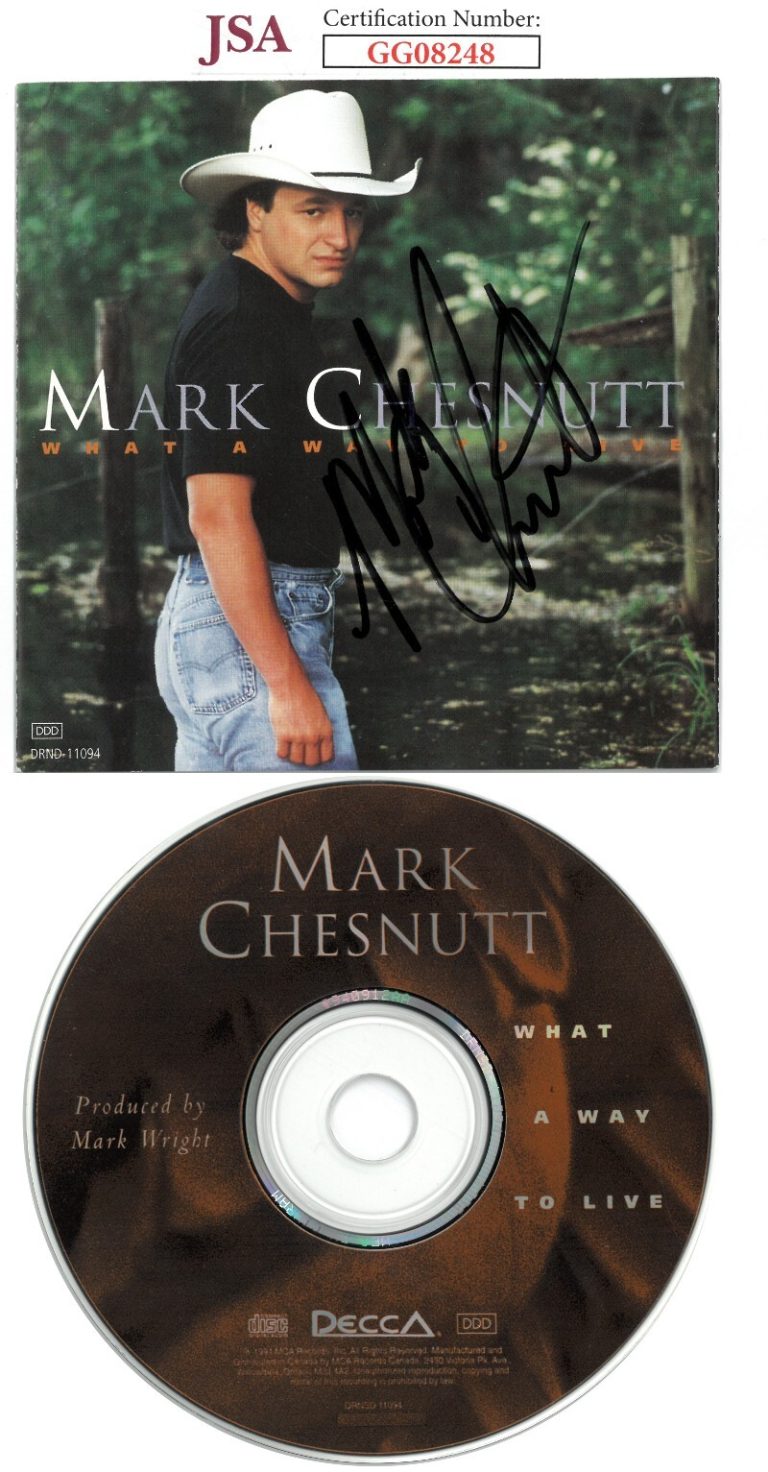 Mark Chesnutt signed 1994 What A Way To Live Album Cover Booklet w/ CD - JSA