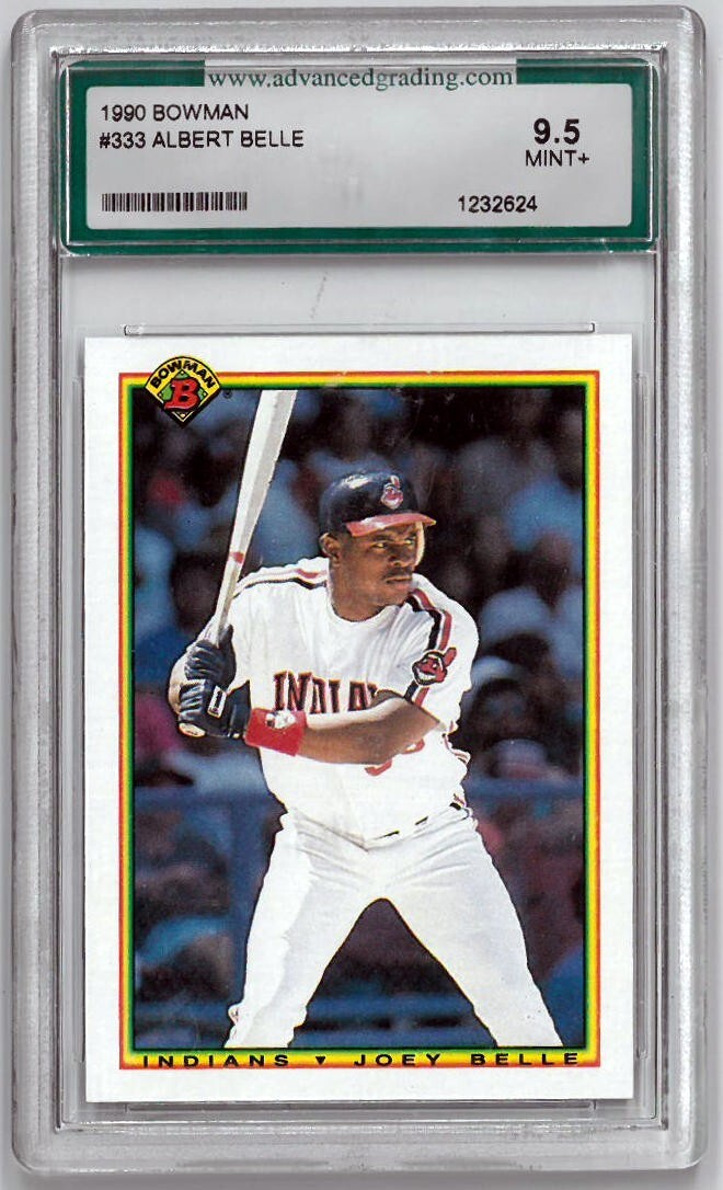 Albert Belle 1990 Bowman Rookie Card #333-U- Advanced Grading Graded 9.5 Mint+