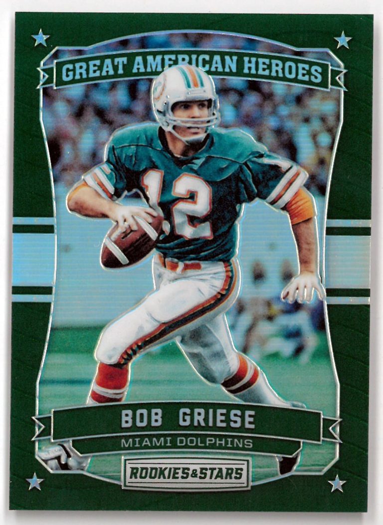 Bob Griese 2016 Panini Rookies & Stars Great American Heroes Green Card #23 - /5