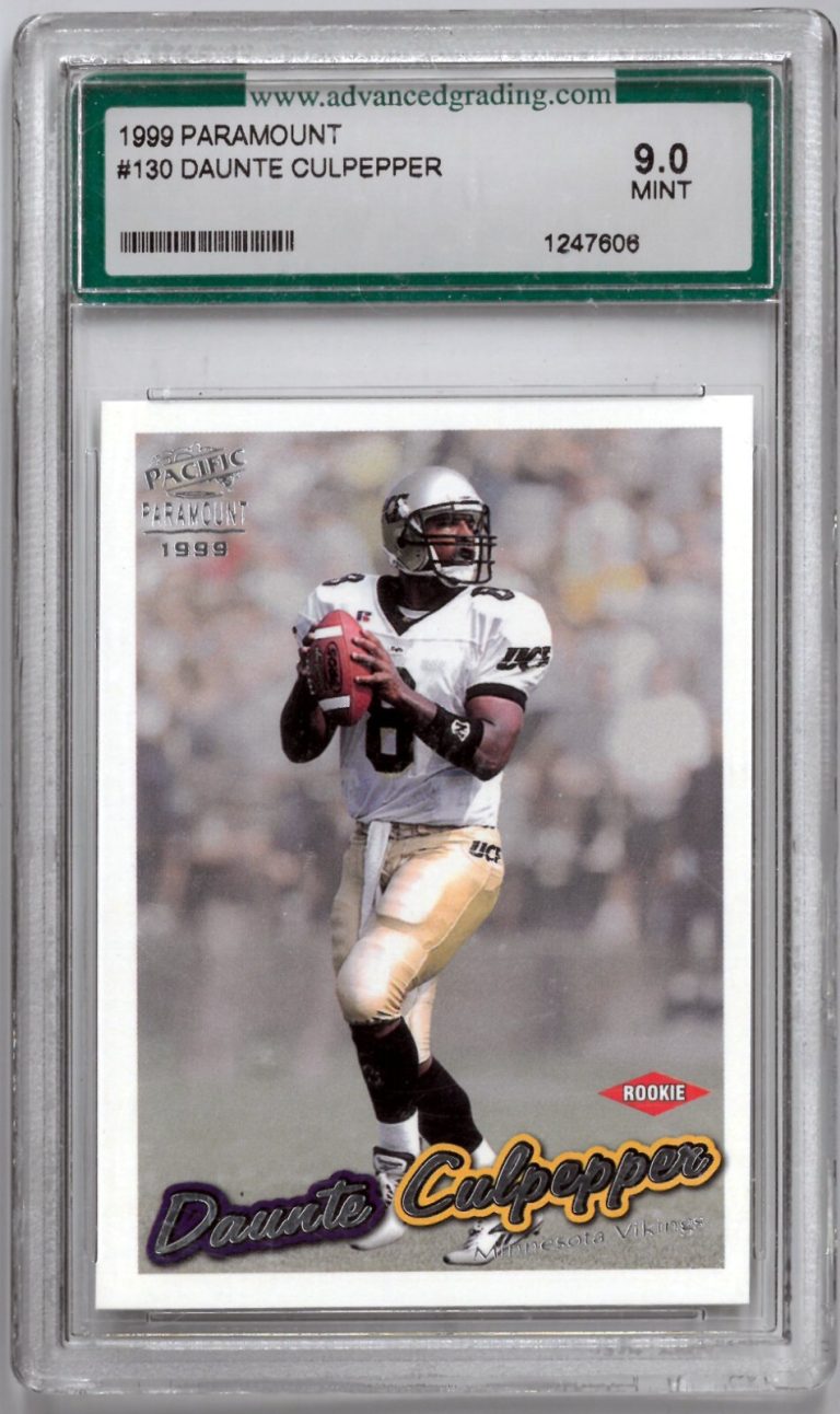 Daunte Culpepper 1999 Pacific Paramount Rookie Card- Advanced Grading Graded 9.0