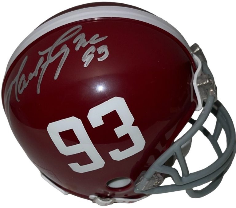 Marty Lyons signed Alabama Crimson Tide Riddell #93 Mini Helmet- COA