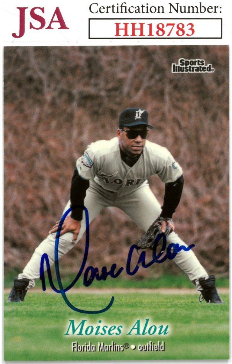 Moises Alou signed 1997 Fleer Sports Illustrated Baseball On Card Auto #84- JSA