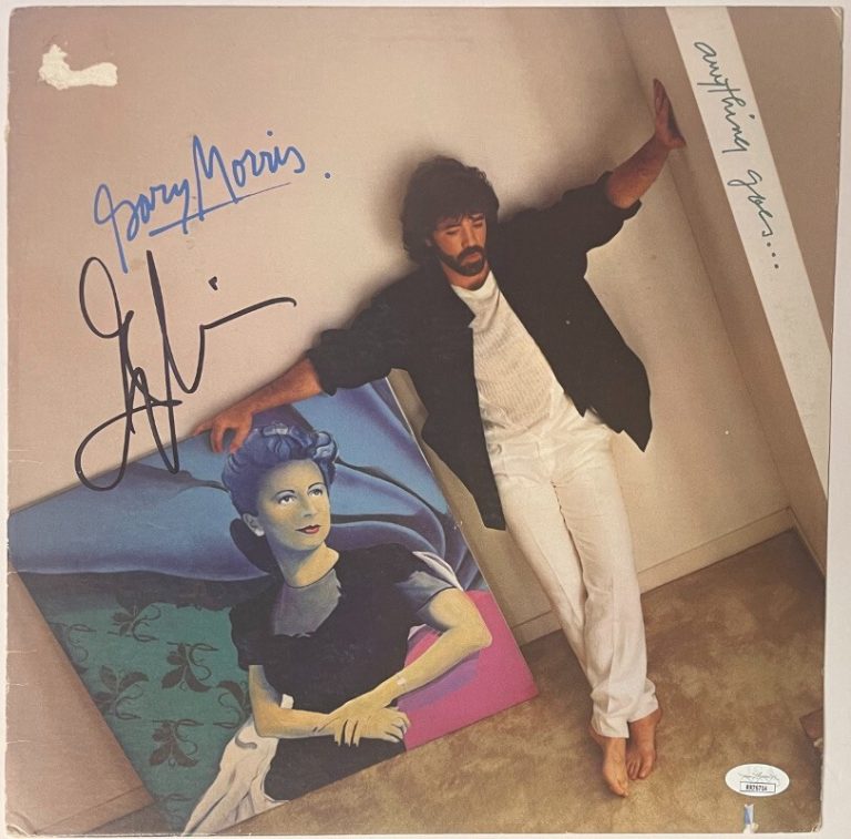 Gary Morris signed 1985 Anything Goes... LP Album Cover Only imperfect- JSA