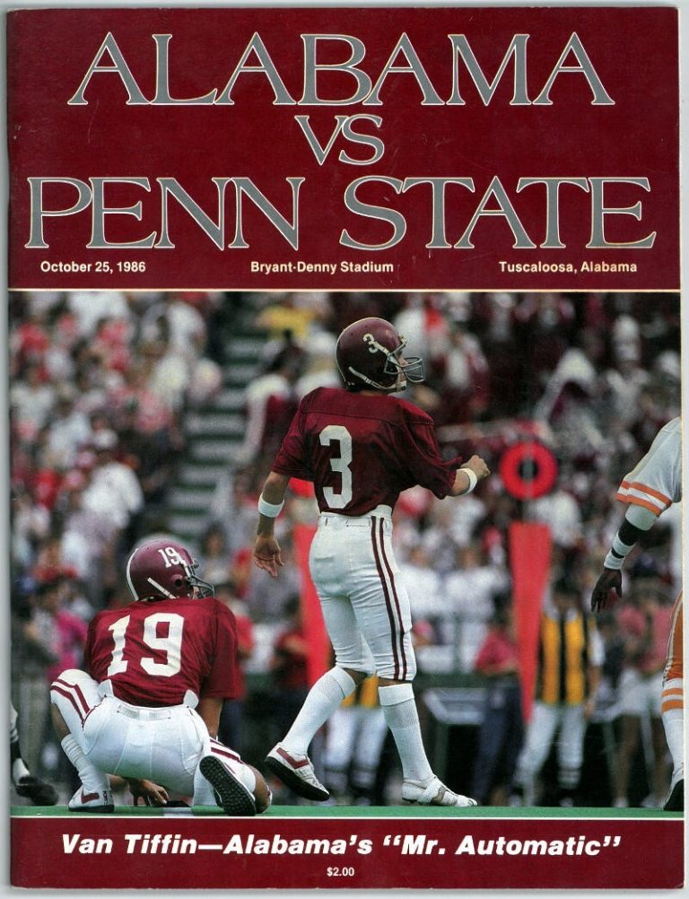 Alabama Crimson Tide vs Penn State Nittany Lions 1986 Football Game Program