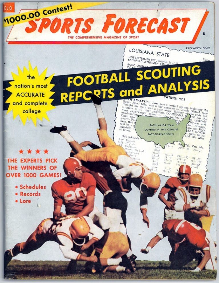 1959 Sports Illustrated Forecast Magazine Scouting & Analysis- LSU/Alabama