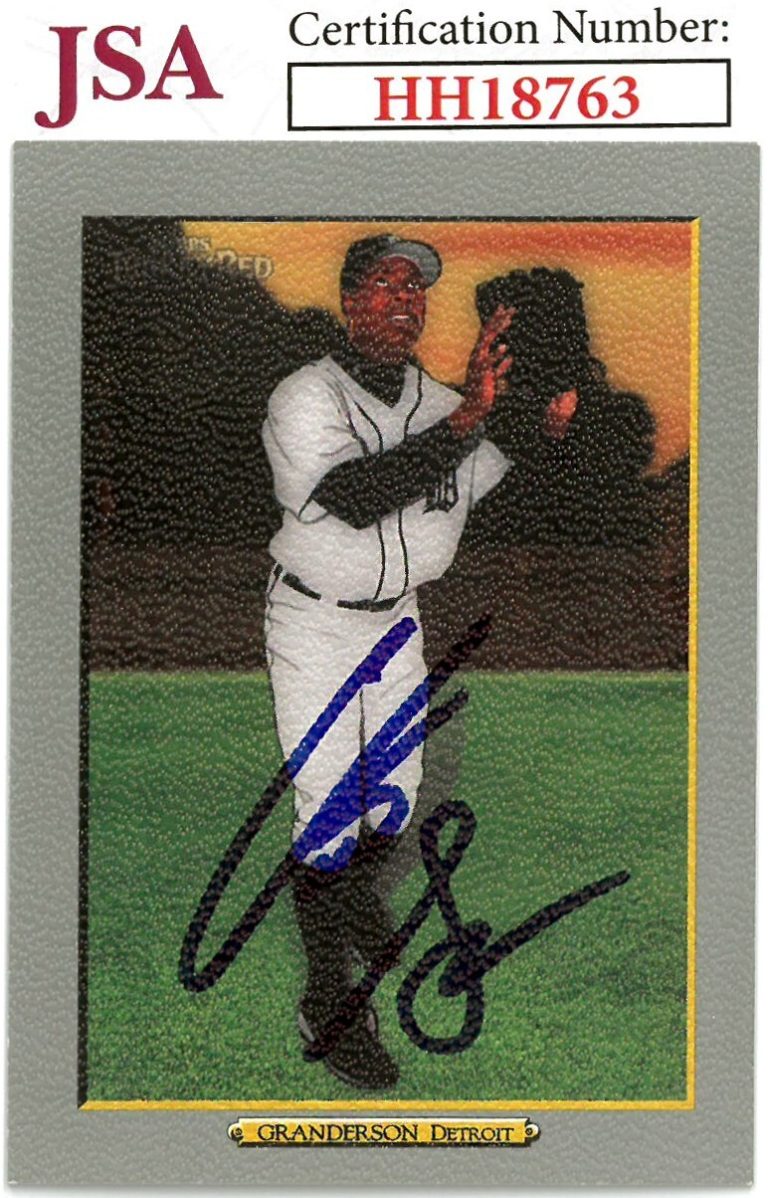 Curtis Granderson signed 2006 Topps Turkey Red Card #468 Detroit - JSA #HH18763