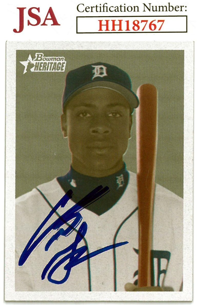 Curtis Granderson signed 2006 Bowman Heritage Card #135- JSA #HH18767 (Tigers)