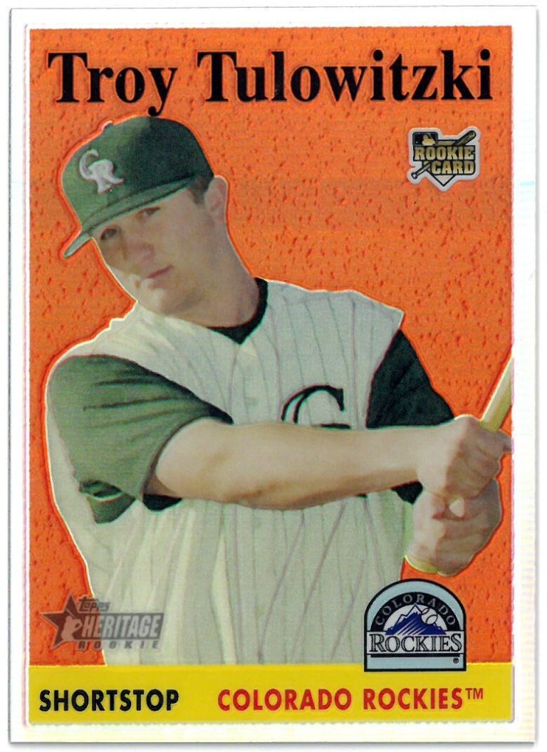 Troy Tulowitzki 2007 Topps Heritage Chrome Refractor Rookie Card (RC) #THC-30