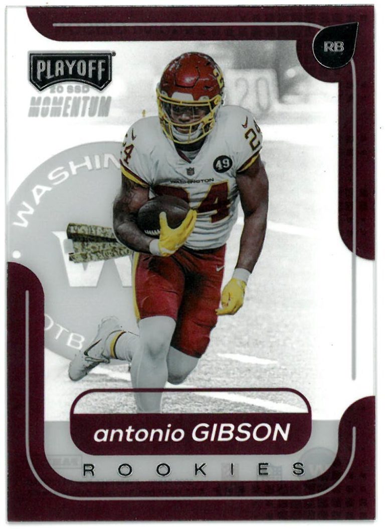 Antonio Gibson 2020 Panini Chronicles Playoff Acetate Rookie Card (RC) #M-17
