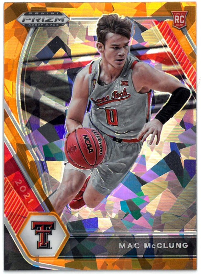 Mac McClung 2021 Panini Prizm Draft Picks Orange Cracked Ice Rookie Card (RC) #3