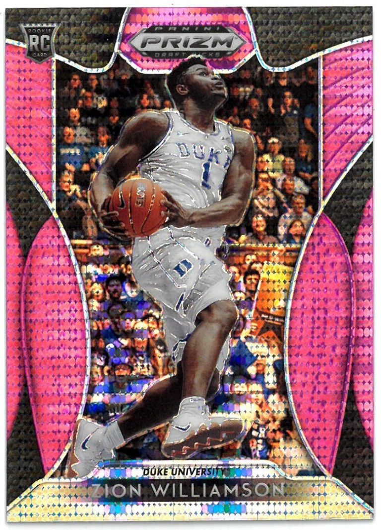 Zion Williamson 2019-20 Prizm Draft Picks Pink Pulsar Rookie Card (RC) #1