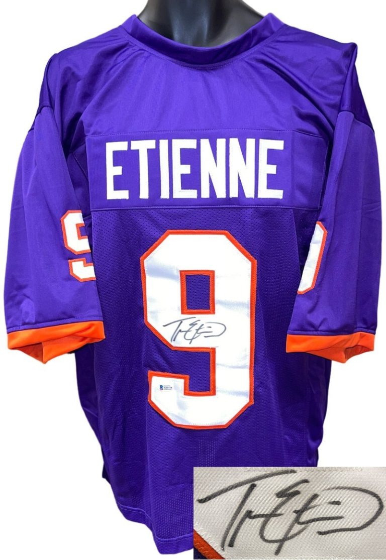 Travis Etienne signed Clemson Purple Custom Stitched College Jersey XL- Beckett