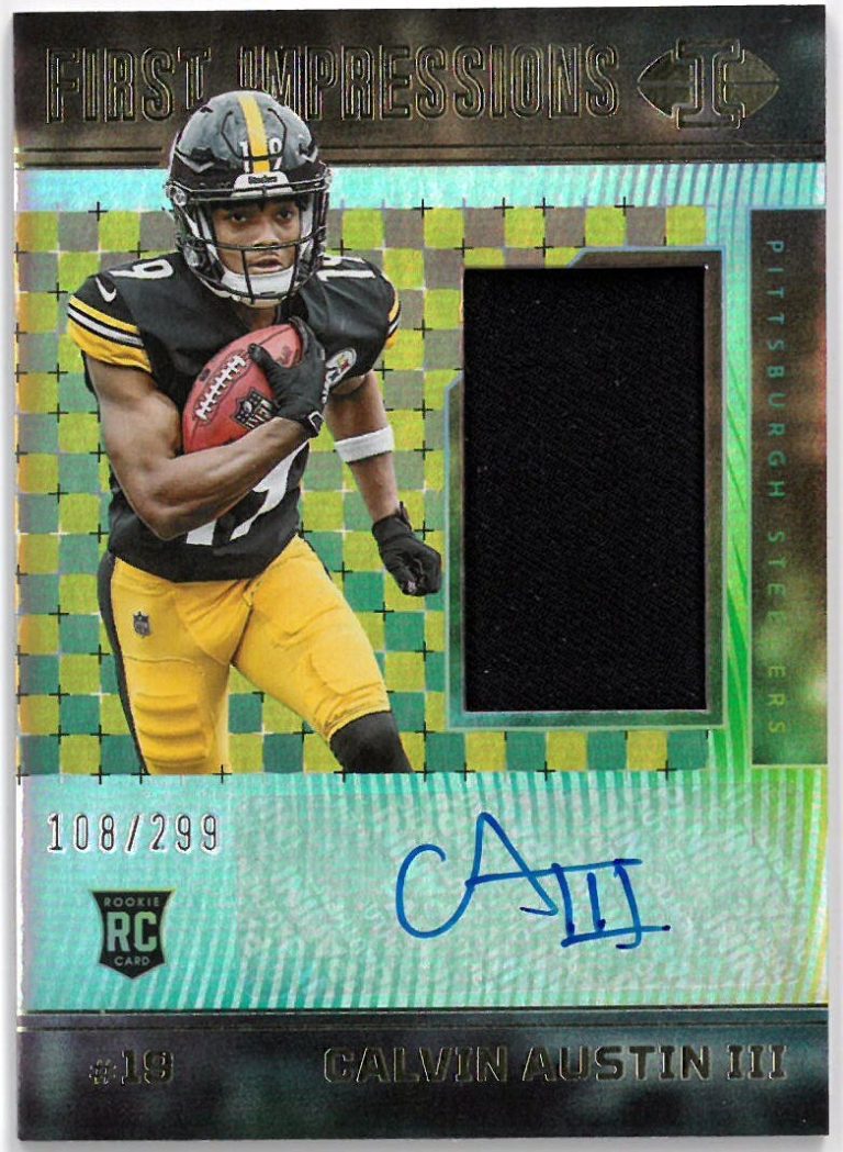 Calvin Austin III signed 2022 Panini Illusions Memorabilia/Auto Rookie Card /299
