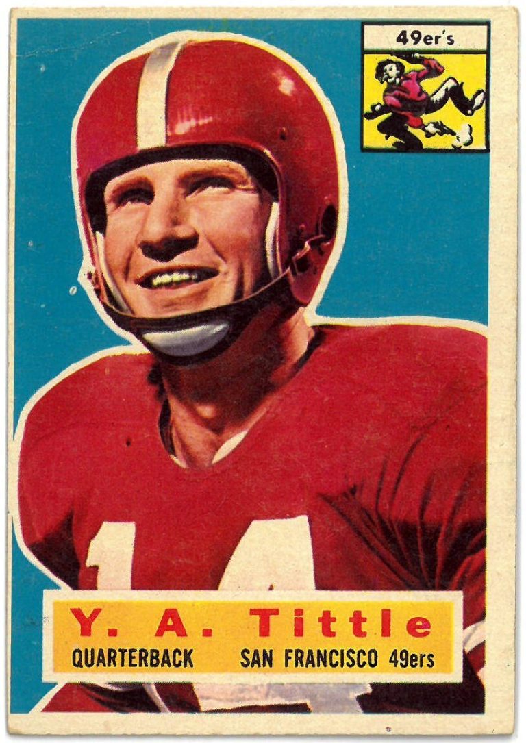 YA (Y.A.) Tittle 1956 Topps Football Card #86 (OC) (San Francisco 49ers)