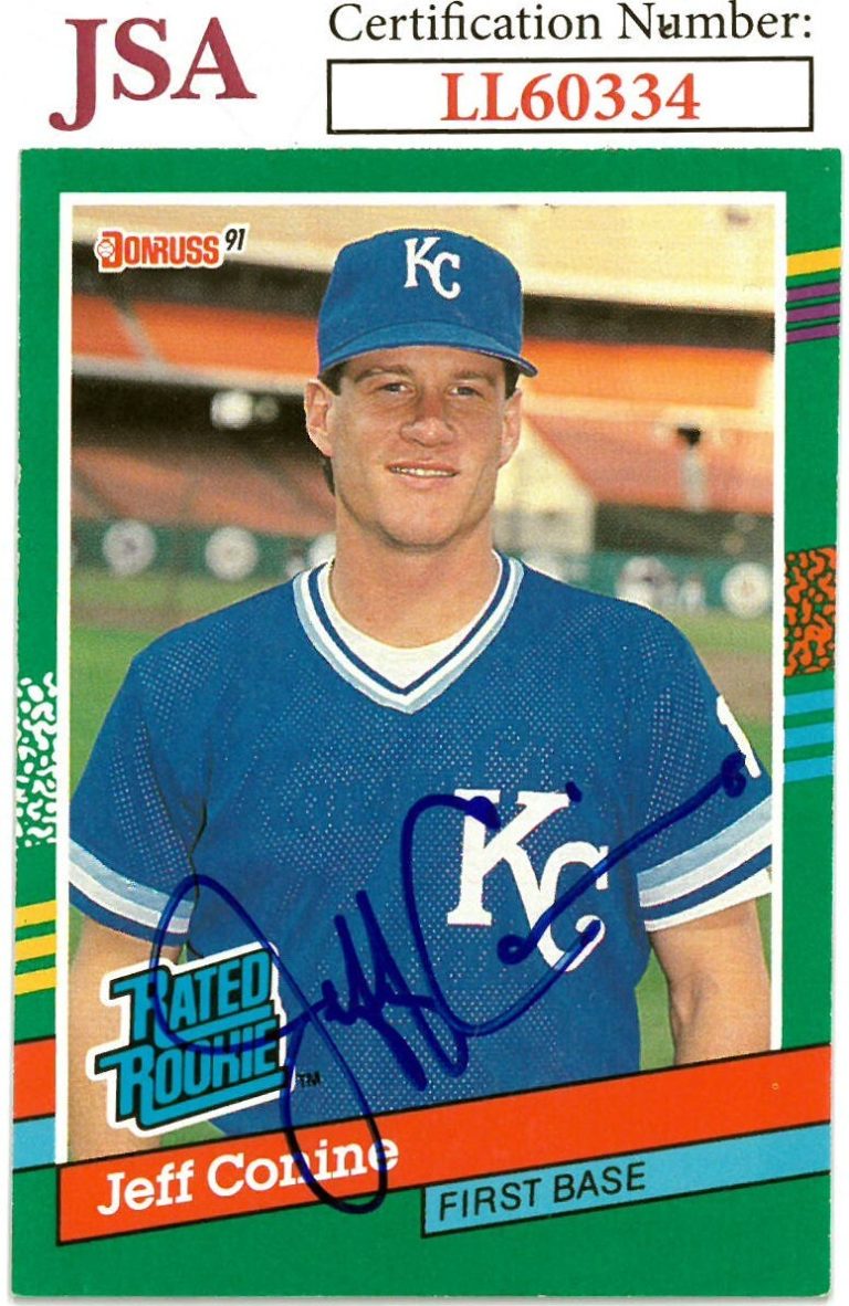 Jeff Conine signed 1991 Donruss Rated Rookie Baseball On Card Auto (RC) #427- JS