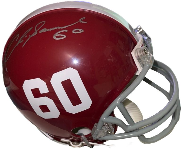 Chris Samuels signed Alabama Crimson Tide Schutt #60 Authentic Mini Helmet- COA