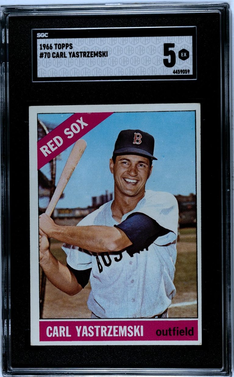 Carl Yastrzemski 1966 Topps Baseball Card #70- SGC Graded 5 EX (Boston Red Sox)